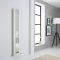 Milano Icon - White Vertical Designer Radiator with Mirror - Choice of Size