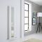 Milano Icon - White Vertical Designer Radiator with Mirror - Choice of Size