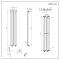 Milano Alpha - White Flat Panel Vertical Designer Radiator - 1600mm x 280mm (Single Panel)