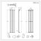 Milano Alpha - White Flat Panel Vertical Designer Radiator - 1600mm x 350mm (Single Panel)