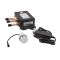 Milano Vis - Chrome Modern One Outlet Digital Thermostatic Shower with Square Ceiling Mounted Shower Head (1 Outlet)