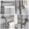 Milano Elizabeth - Dark Brushed Brass Traditional Electric Heated Towel Rail - 930mm x 620mm