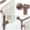 Milano Elizabeth - Brushed Bronze Traditional Heated Towel Rail - 930mm x 620mm