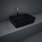 RAK Feeling - Matt Black Modern Rectangular Countertop Basin - 500mm x 360mm (No Tap-Holes)