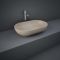 RAK Feeling - Matt Cappuccino Modern Oval Countertop Basin - 550mm x 350mm (No Tap-Holes)