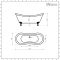 Milano - Traditional Freestanding Double Ended Slipper Bath Suite, Low Level WC inc Brassware