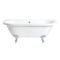 Milano Richmond - White Traditional Back to Wall Freestanding Bath with Choice of Feet - 1685mm x 780mm