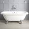 Milano Richmond - White Traditional Back to Wall Freestanding Bath with Choice of Feet - 1685mm x 780mm