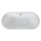 Milano Overton - White Modern Oval Double-Ended Freestanding Bath - 1800mm x 750mm