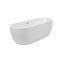 Milano Overton - White Modern Oval Double-Ended Freestanding Bath - 1800mm x 750mm