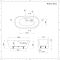 Milano Overton - White Modern Oval Double-Ended Freestanding Bath - 1800mm x 750mm