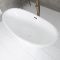 Milano Irwell - White Modern Oval Double-Ended Freestanding Bath - 1570mm x 785mm - Choice of Overflow Finish