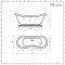 Milano Towneley - 1750mm x 730mm Double Ended Freestanding Bath with Base