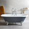 Milano Hest - Stone Grey Traditional Double-Ended Freestanding Bath - 1795mm x 785mm (No Tap-Holes)