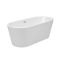 Milano Ballam - White Modern Oval Double-Ended Freestanding Bath - Choice of Size and Overflow Finish