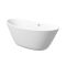 Milano Irwell - White Modern Oval Double-Ended Freestanding Slipper Bath - Choice of Size and Overflow Finish
