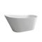 Milano Overton - White Modern Freestanding Slipper Bath - Choice of Size and Overflow Finish