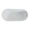 Milano Overton - White Modern Freestanding Slipper Bath - Choice of Size and Overflow Finish