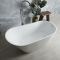 Milano Overton - White Modern Freestanding Slipper Bath - Choice of Size and Overflow Finish