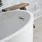 Milano Overton - White Modern Freestanding Slipper Bath - Choice of Size and Overflow Finish