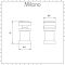 Milano Aruba - White Horizontal Radiator Brackets