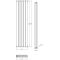 Milano Aruba - Vertical Designer Radiator - Double Panel - 1500mm x 354mm - White