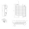Milano Select - Chrome Designer Heated Towel Rail - 610mm x 500mm