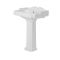 Milano Windsor - Traditional 2 Tap-Hole Basin with Full Pedestal - 590mm