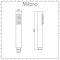 Milano Mirage - Modern Round ABS Hand Shower - Chrome