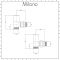 Milano - Chrome Manual Angled Valve - 16mm Copper Euro Cone Adapters