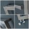 Milano Eclipse - Satin Stainless Steel Designer Heated Towel Rail - 880mm x 500mm