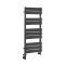 Milano Lustro Dual Fuel - Designer Anthracite Flat Panel Heated Towel Rail - 975mm x 450mm