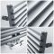 Milano Via - Anthracite Central Connection Bar on Bar Heated Towel Rail - Choice of Size