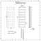 Milano Passo - Aluminium White Heated Towel Rail - 1590mm x 500mm