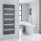 Milano Bow - Anthracite D-Bar Central Connection Heated Towel Rail - 1533mm x 600mm