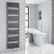 Milano Bow - Anthracite D-Bar Central Connection Heated Towel Rail - 1800mm x 500mm