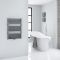 Milano Bow - Anthracite D-Bar Central Connection Heated Towel Rail - 736mm x 500mm