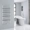 Milano Bow - White D-Bar Heated Towel Rail - 1269mm x 600mm