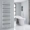 Milano Bow - White D-Bar Heated Towel Rail - 1800mm x 600mm