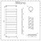 Milano Lustro - Chrome Flat Panel Designer Heated Towel Rail - 1000mm x 450mm