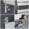 Milano Lustro Dual Fuel - Designer Chrome Flat Panel Heated Towel Rail - 1213mm x 450mm