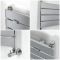 Milano Lustro - Chrome Flat Panel Designer Heated Towel Rail - 840mm x 450mm
