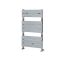 Milano Lustro - Chrome Flat Panel Designer Heated Towel Rail - 840mm x 450mm