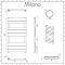 Milano x ECOSO Lustro Electric - Chrome Flat Panel Designer Heated Towel Rail - 840mm x 600mm - with Thermostatic Wi-Fi Heating Element