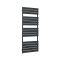 Milano x ECOSO Lustro - Electric Designer Anthracite Flat Panel Heated Towel Rail - Choice of Size, Heating Element and Cable Cover