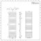 Milano Via - White Central Connection Bar on Bar Heated Towel Rail - 1520mm x 400mm