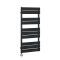 Milano x ECOSO Lustro Electric - Black Flat Panel Designer Heated Towel Rail - 975mm x 450mm - with Thermostatic Wi-Fi Heating Element