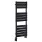 Milano Lustro Dual Fuel - Designer Black Flat Panel Heated Towel Rail - 1200mm x 450mm