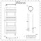 Milano Lustro Dual Fuel - Designer Black Flat Panel Heated Towel Rail - 1200mm x 450mm
