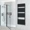 Milano x ECOSO Lustro - Electric Black Flat Panel Designer Heated Towel Rail - 1500mm x 600mm